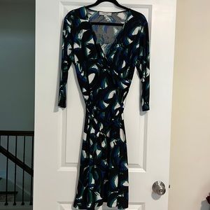 Kasper Women’s V-Neck Wrap Dress with Belt